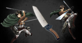 มีดทำครัว Attack on Titan เห็นแบบนี้อยากจะหั่นผัก หั่นหมู ให้กระจุยเสียจริงเชียว