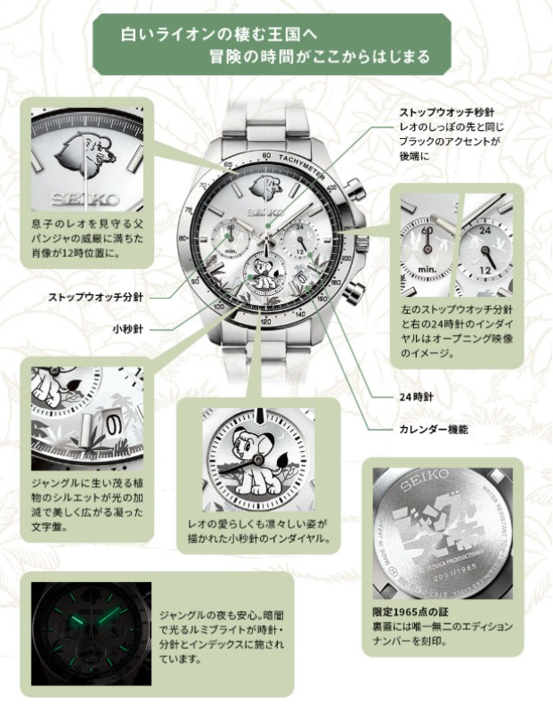 SEIKO x ลีโอ สิงห์ขาวจ้าวป่า นาฬิการุ่นพิเศษฉลอง 60 ปี อนิเมะคลาสสิก