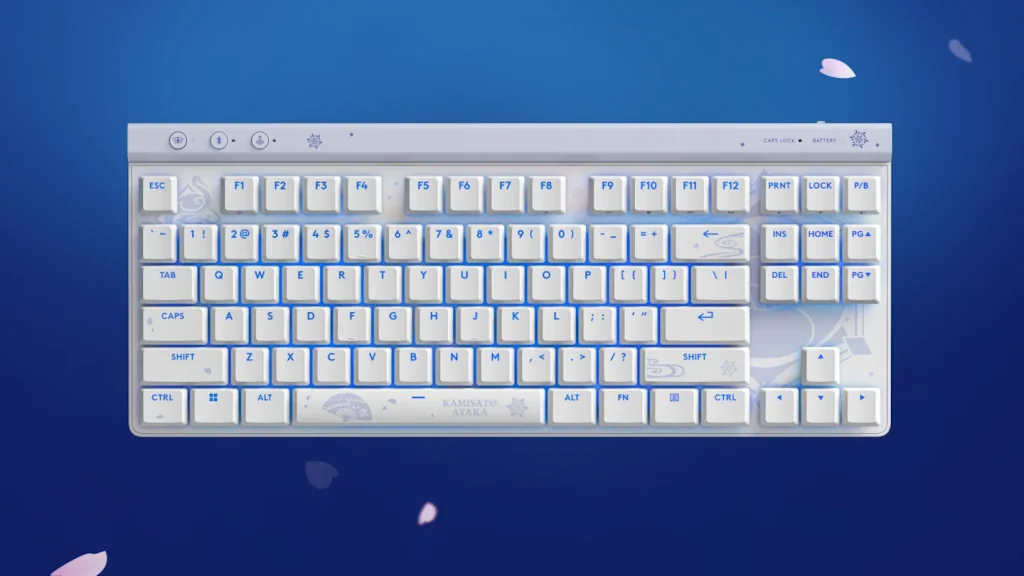 Logitech G พร้อมวางจำหน่าย คีย์บอร์ดและชุดหูฟังไร้สายธีม Ayaka จาก Genshin Impact แล้ว 2 Genshin Impact