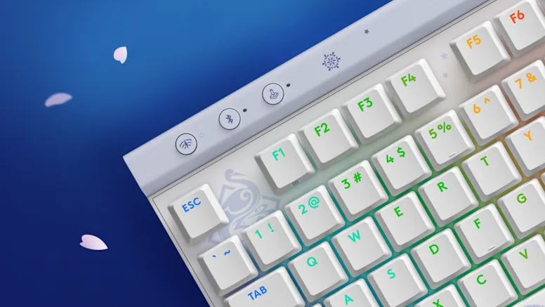 Logitech G พร้อมวางจำหน่าย คีย์บอร์ดและชุดหูฟังไร้สายธีม Ayaka จาก Genshin Impact แล้ว 3 Genshin Impact
