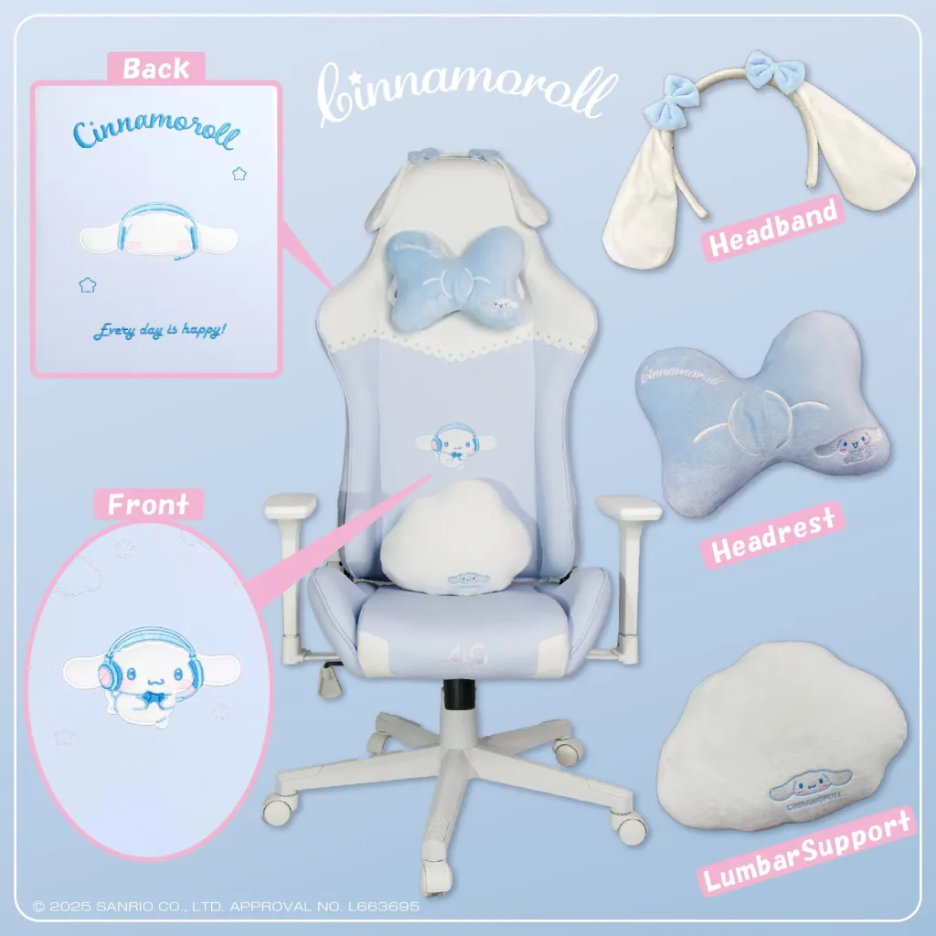น่ารักไปอีก! เก้าอี้เกมมิ่ง "Cinnamoroll" จาก Sanrio 3 Sanrio