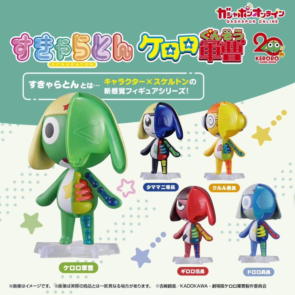 กาชาปองตัวละครจาก Keroro Gunso ในรูปแบบโครงกระดูก 2 Keroro Gunso