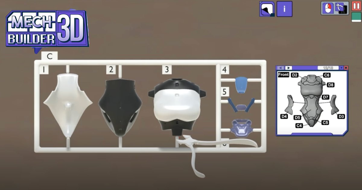 Mech Builder 3D เกมจำลองเอาใจสายต่อโมเดลพลาสติก