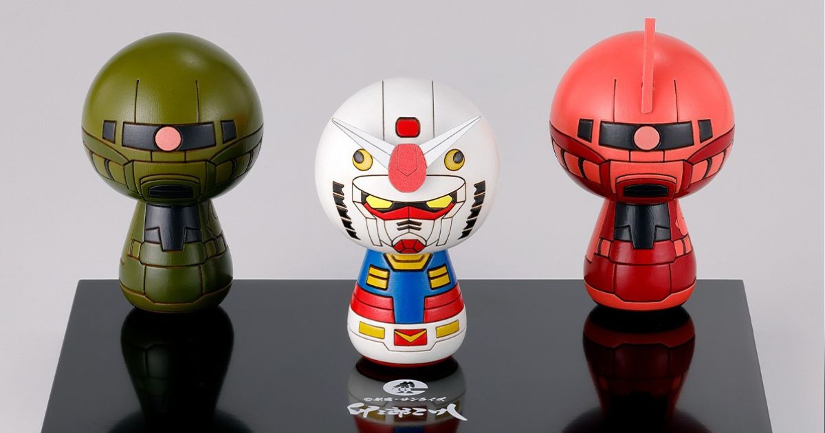 Mobile Suit Gundam กลายเป็นตุ๊กตาไม้ญี่ปุ่นนั่งโชว์ สุดคิวท์