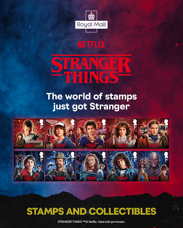 Royal Mail อังกฤษเปิดตัวแสตมป์ Stranger Things ชุดพิเศษ