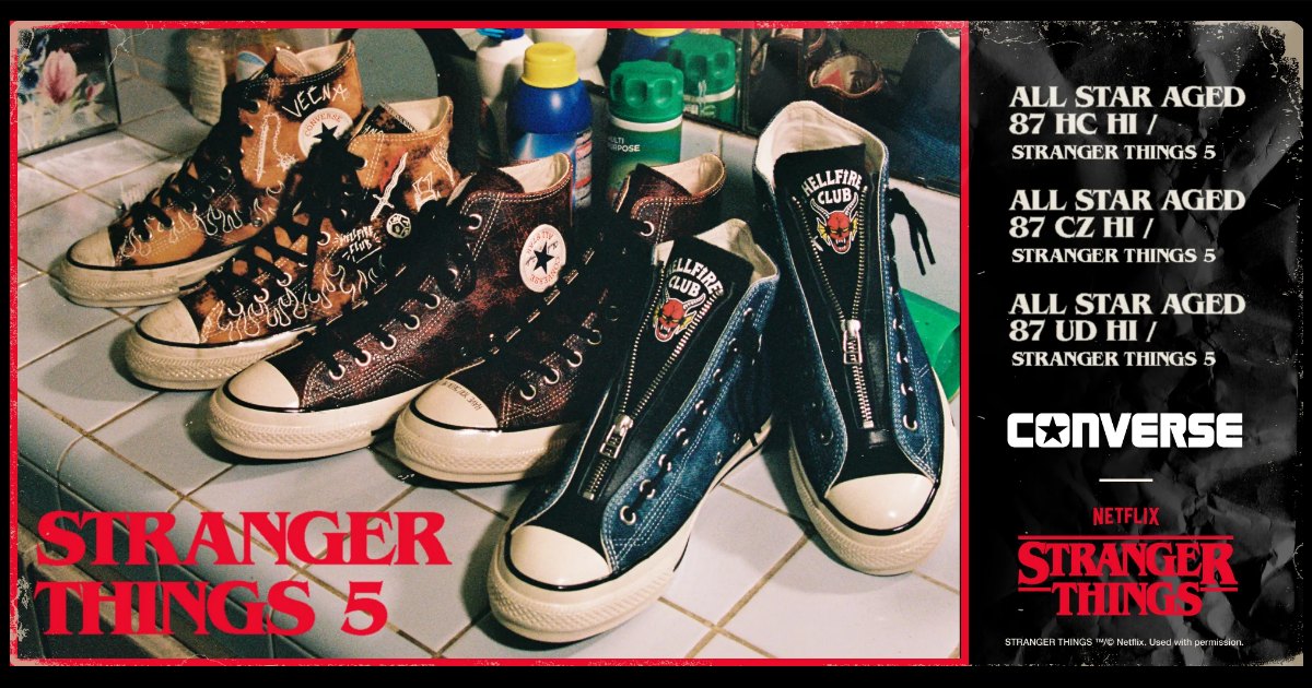 Converse ญี่ปุ่นเพิ่มเติมคอลเลคชั่นใหม่จาก Stranger Things