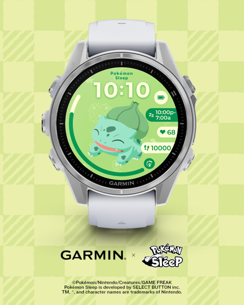 Garmin เปิดตัวหน้าปัดสมาร์ตวอตช์ “Pokemon Sleep” 3 Pokemon