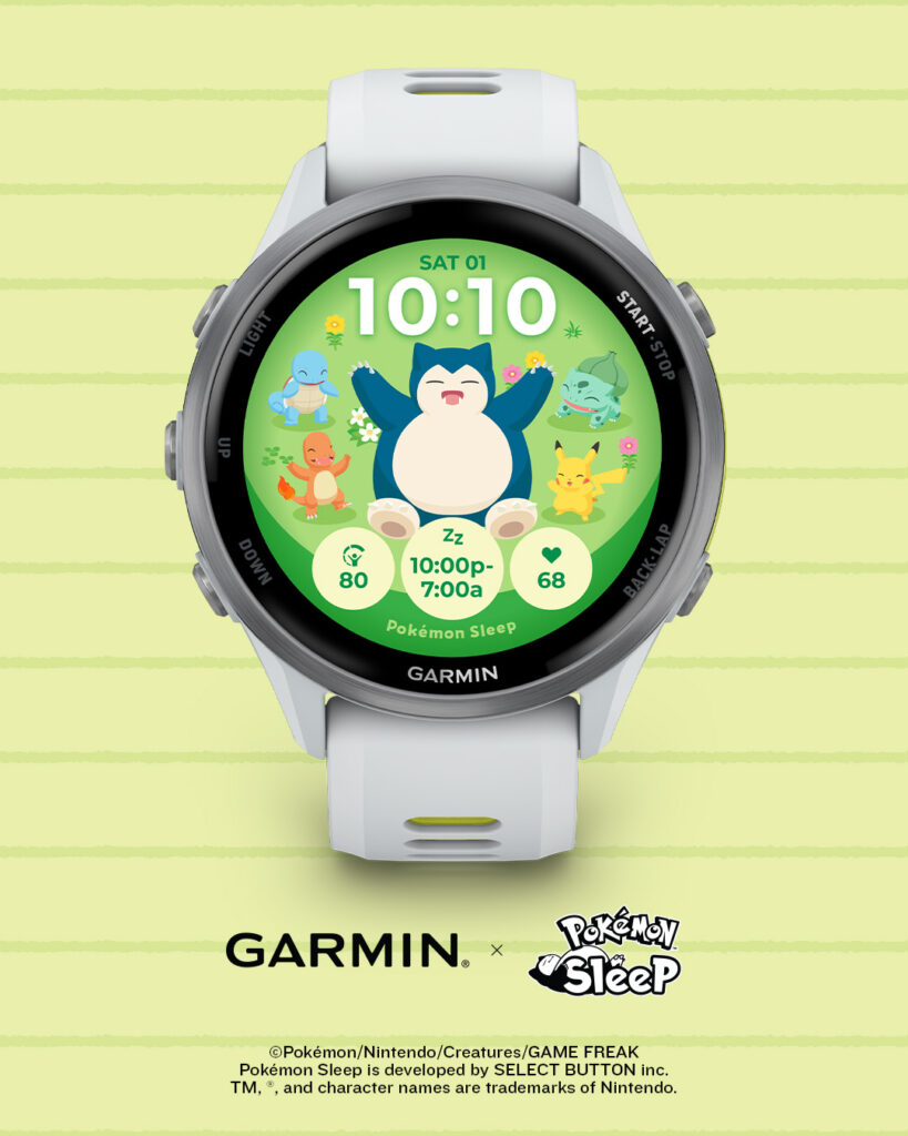 Garmin เปิดตัวหน้าปัดสมาร์ตวอตช์ “Pokemon Sleep” 4 Pokemon