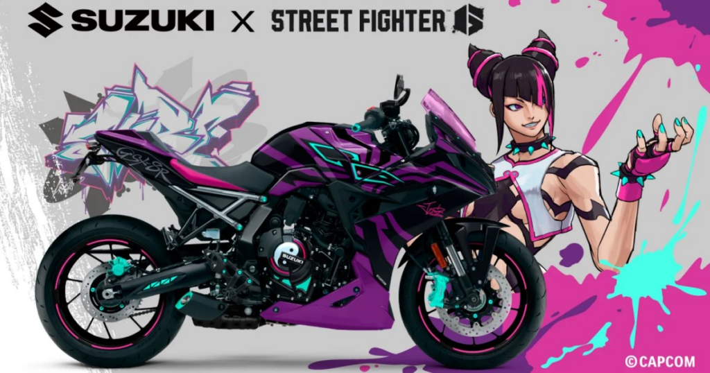 SUZUKI เตรียมจัดแสดงมอเตอร์ไซค์ลายพิเศษร่วมกับ Street Fighter 6