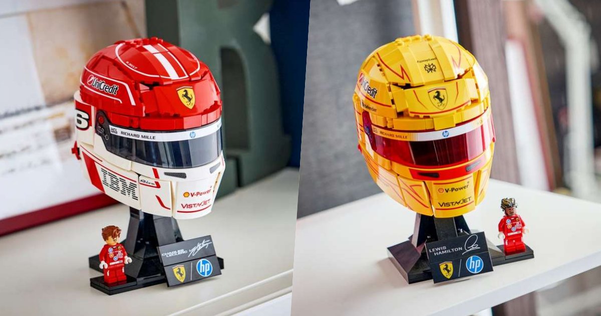 LEGO ส่งคอลเลคชั่นตัวต่อชุดใหม่กับหมวกกันน็อคจากทีม Scuderia Ferrari HP