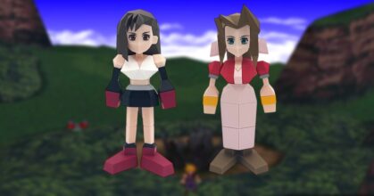 ฟิกเกอร์ Tifa และ Aerith จาก Final Fantasy มาในสไตล์ย้อนยุคแบบ Polygon