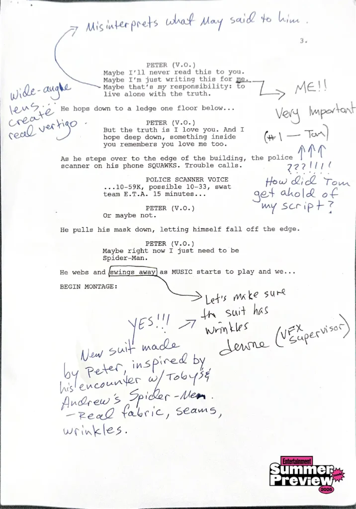 สคริปต์หน้าแรกถูกปล่อย! Spider-Man: Brand New Day ที่ไม่มีใครจำเขาได้