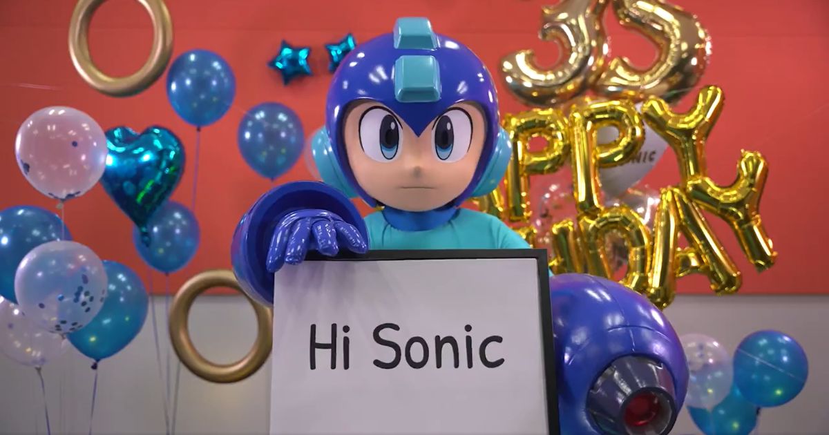 สองตำนานรุ่นใหญ่ Mega Man ร่วมอวยพรวันเกิด Sonic ครบรอบ 35 ปี 1 สองตำนานรุ่นใหญ่ Mega Man ร่วมอวยพรวันเกิด Sonic ครบรอบ 35 ปี