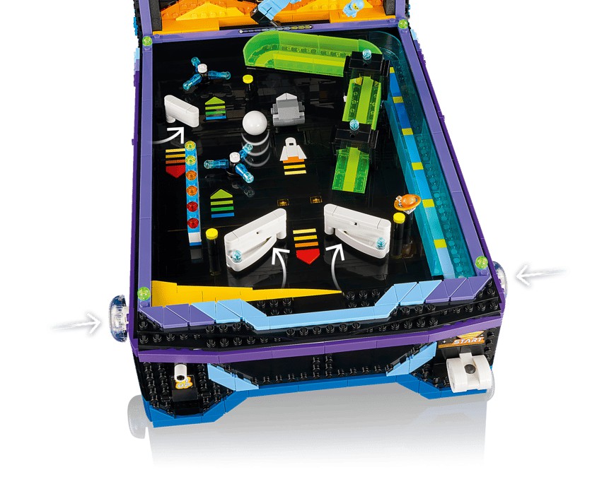 LEGO เปิดตัวตู้พินบอลเล่นได้จริงในธีม Classic Space 12 LEGO เปิดตัวตู้พินบอลเล่นได้จริงในธีม Classic Space