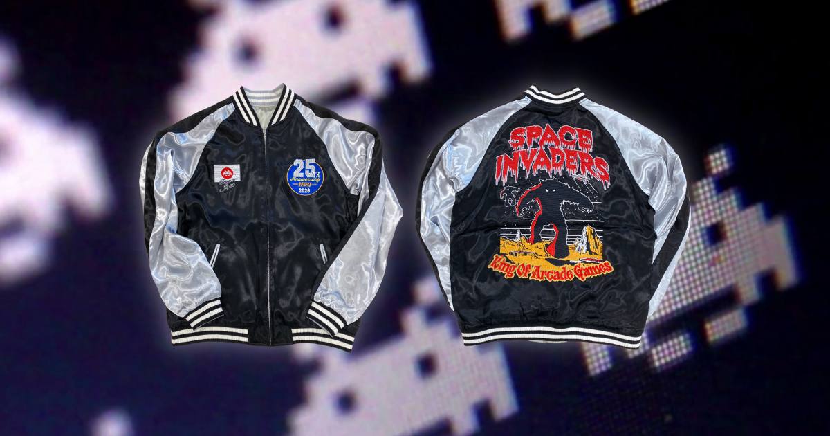 เสื้อแจ็คเก็ต Sukajan ลาย Space Invaders จาก Hey25th