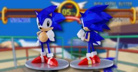 ฟิกเกอร์ Sonic the Hedgehog มารูปแบบในสไตล์ย้อนยุคเหมือนหลุดออกมาจากเกม