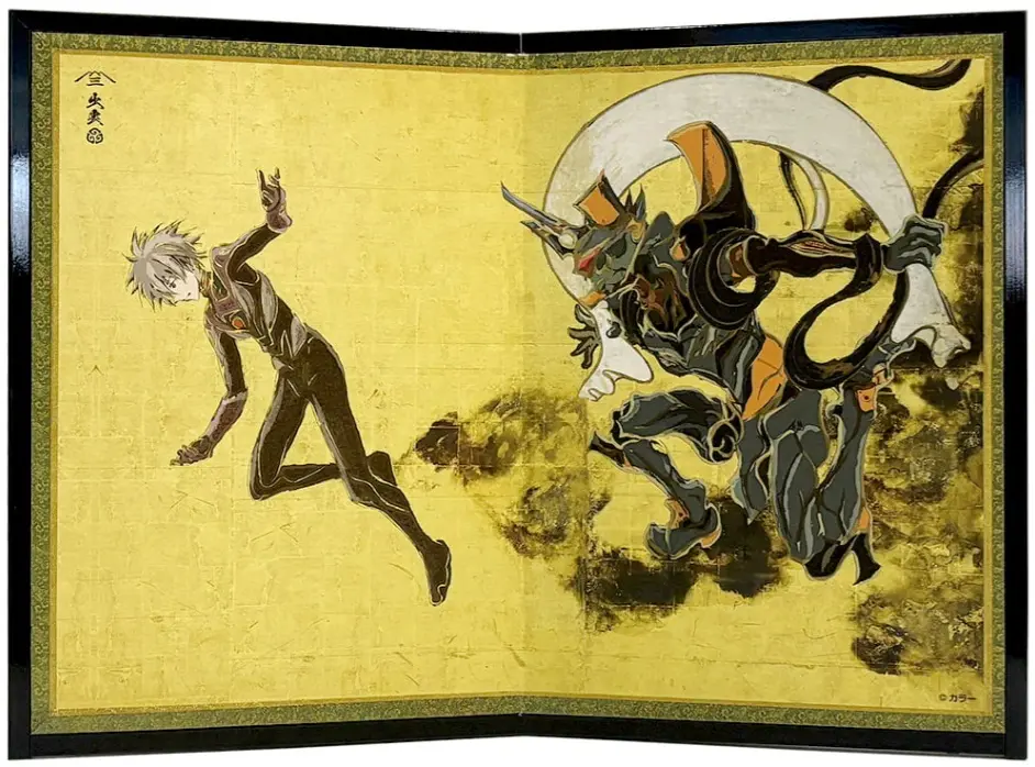 Evangelion ในรูปแบบศิลปะญี่ปุ่นเปิดตัวฉากกั้น “เทพวายุ–เทพอัสนี” สุดวิจิตร