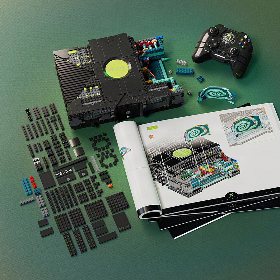 Xbox รุ่นบุกเบิกคืนชีพในชุดตัวต่อ จัดเต็มเครื่องขนาดเท่าของจริง พร้อมจอย
