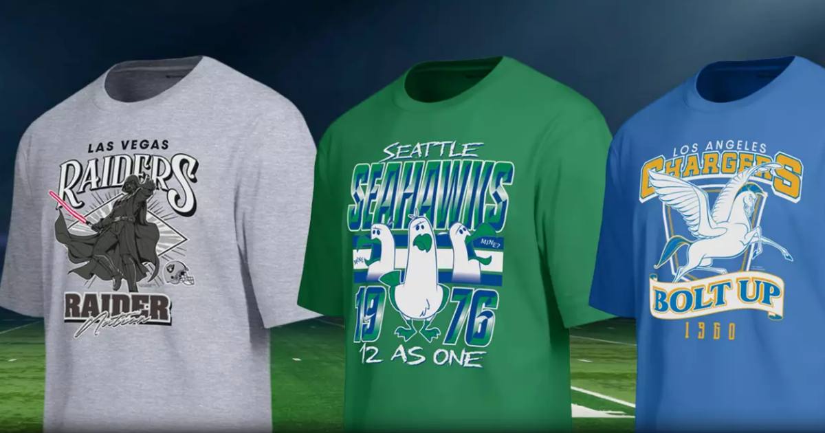 เสื้อคอลเลคชั่นพิเศษเมื่อนำตัวละครในเครือ Disney กลายเป็นมาสคอตของทีม NFL