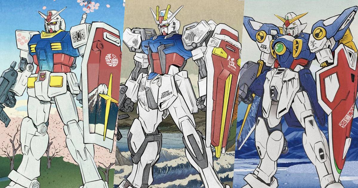 BANDAI เผยภาพโมเดล Gundam เวอร์ชั่น Ukiyo-e