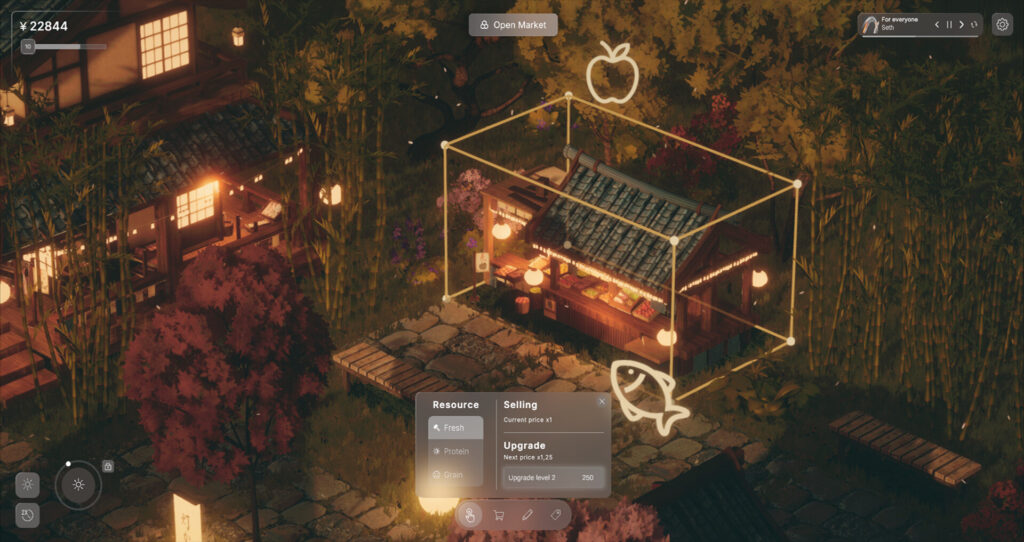 เกมแซนด์บ็อกซ์สร้างตลาดให้วิญญาณพักใจใน Oboro no Ichi