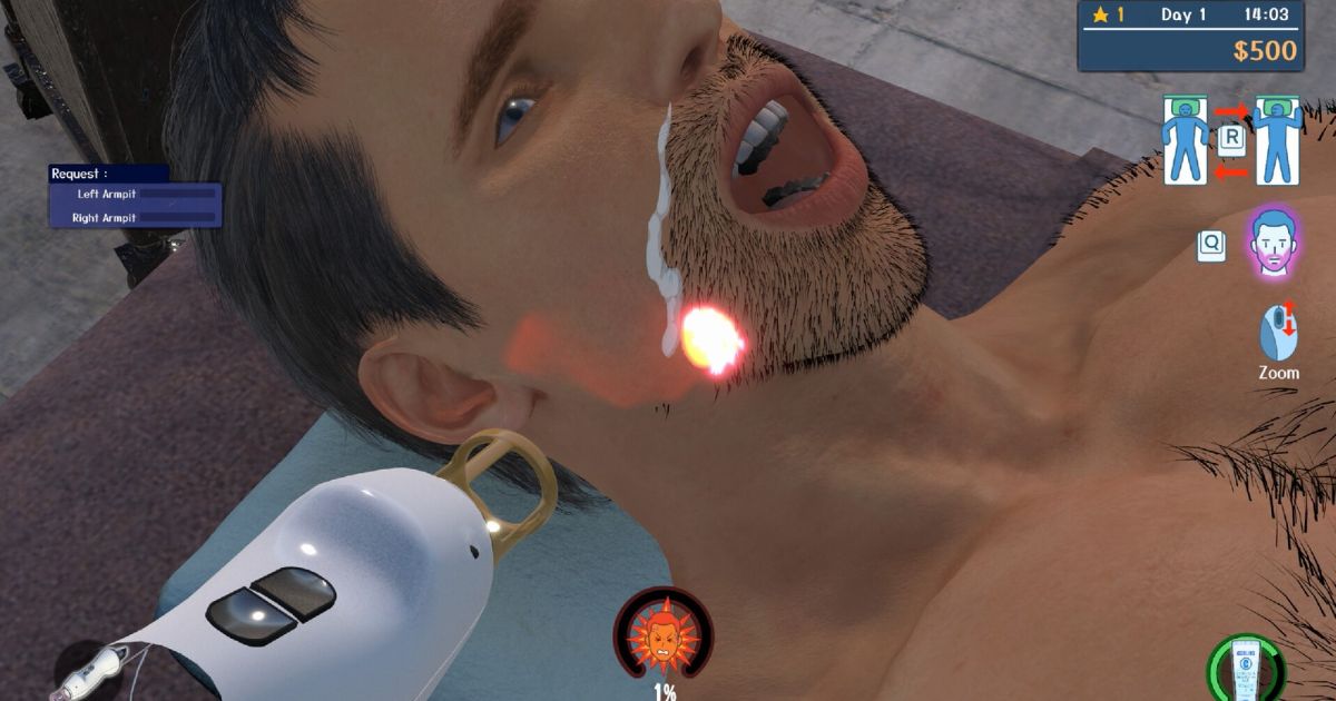 Hair Removal Salon Simulator เชิญมาลองเป็นเจ้าของร้านกำจัดขนสุดปั่น!