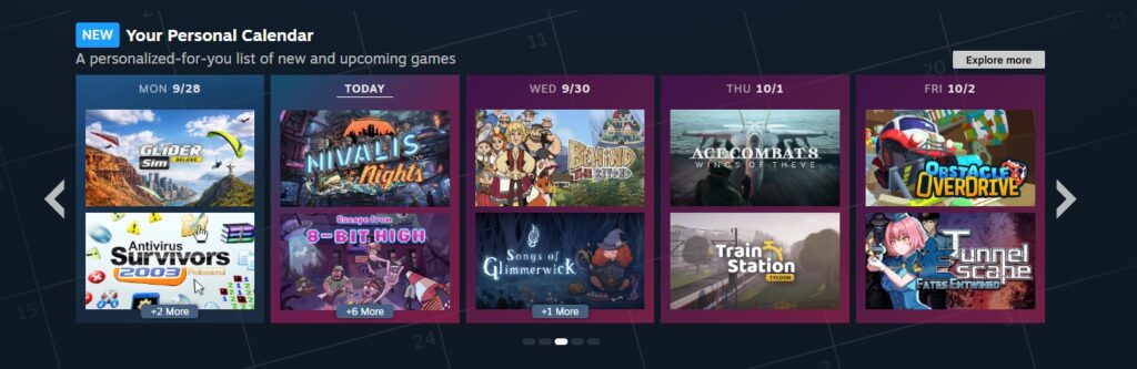 Steam’s Personal Calendar งานนี้เกมอาจไม่ตกหล่น แต่เงินในกระเป๋าไม่แน่